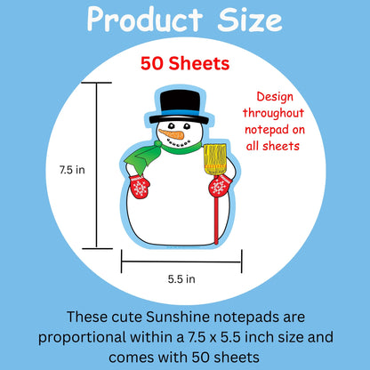 SHAPES ETC. Large Notepad - Snowman