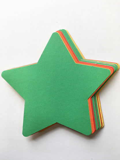 SHAPES ETC. Star Assorted Color Creative Cut-Outs- 5.5"