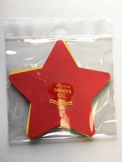 SHAPES ETC. Star Assorted Color Creative Cut-Outs- 5.5"