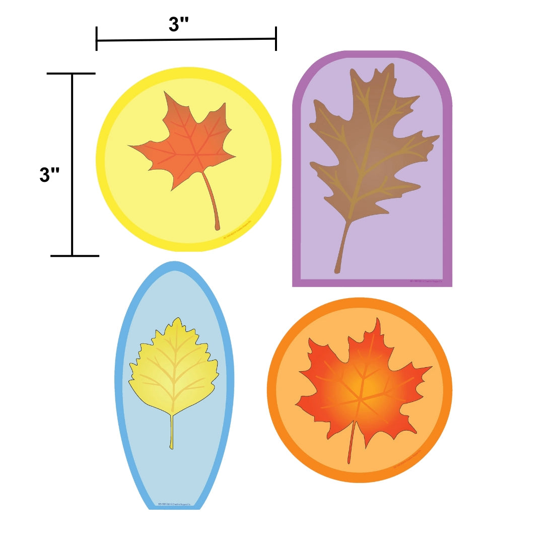 SHAPES ETC.  Mini Cardstock Accents - Leaves Variety Pack