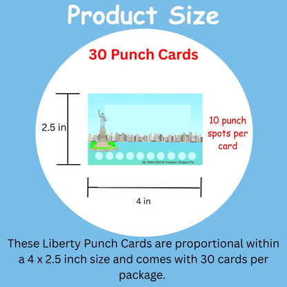 SHAPES ETC. Incentive Punch Cards - Liberty