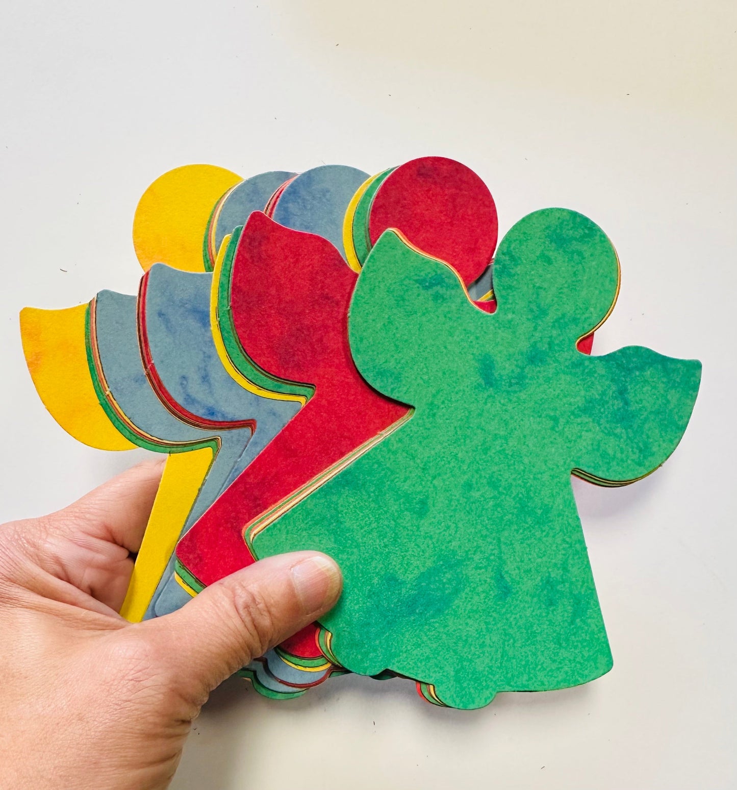 SHAPES ETC.  Angel Cut-Out Large Marble Assorted