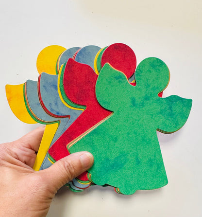 SHAPES ETC.  Angel Cut-Out Large Marble Assorted