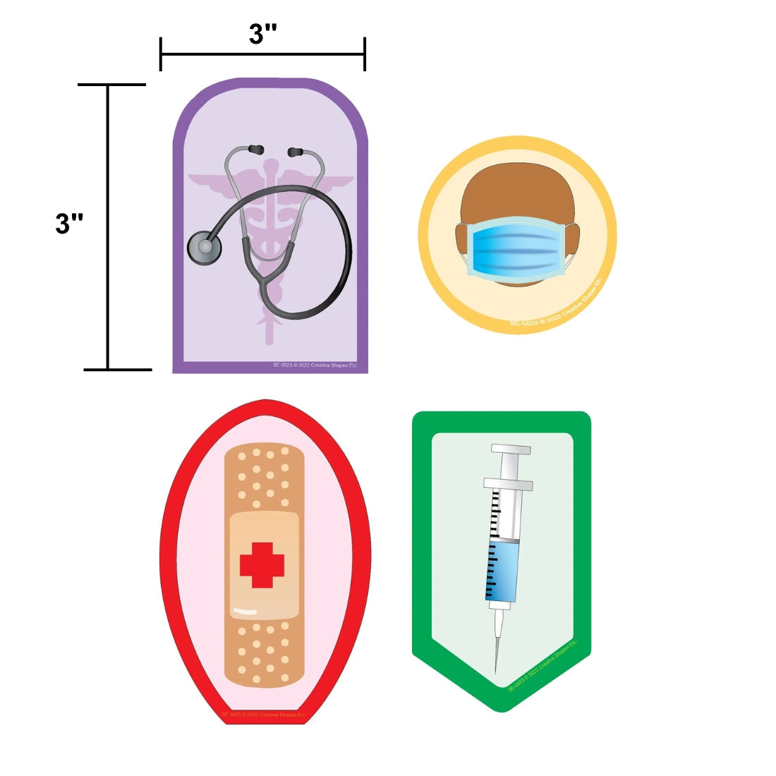 SHAPES ETC.  Mini Cardstock Accents - Medical Variety Pack