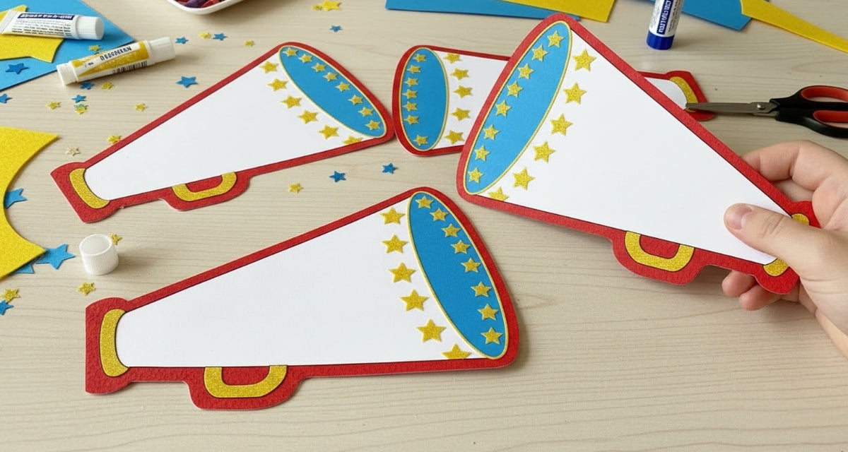 SHAPES ETC.  Large Notepad - Megaphone