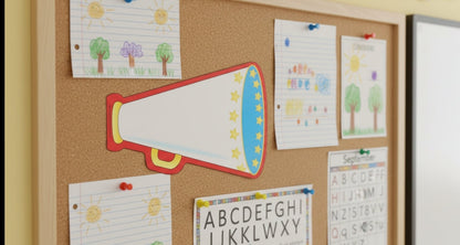 SHAPES ETC.  Large Notepad - Megaphone