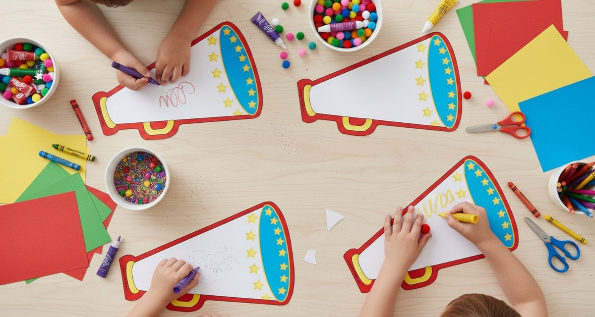SHAPES ETC.  Large Notepad - Megaphone