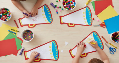 SHAPES ETC.  Large Notepad - Megaphone
