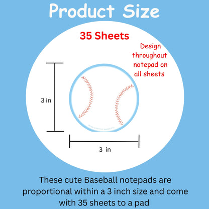 SHAPES ETC. Mini Notepad - Baseball