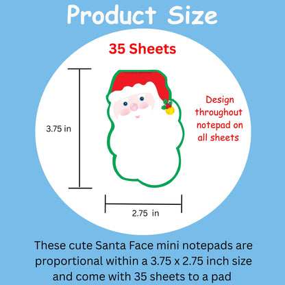 SHAPES ETC. Mini Notepad - Santa Face