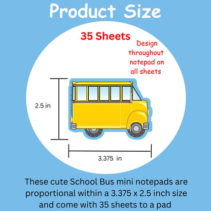 SHAPES ETC. Mini Notepad - School Bus