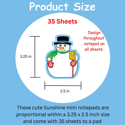 SHAPES ETC. Mini Notepad - Snowman