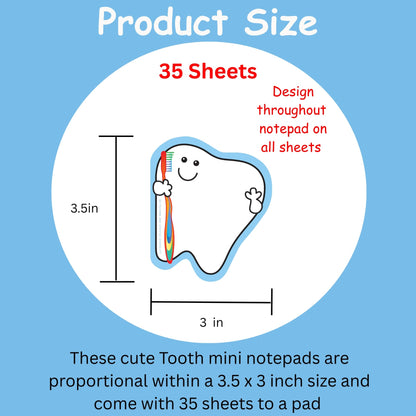 SHAPES ETC. Mini Notepad - Tooth