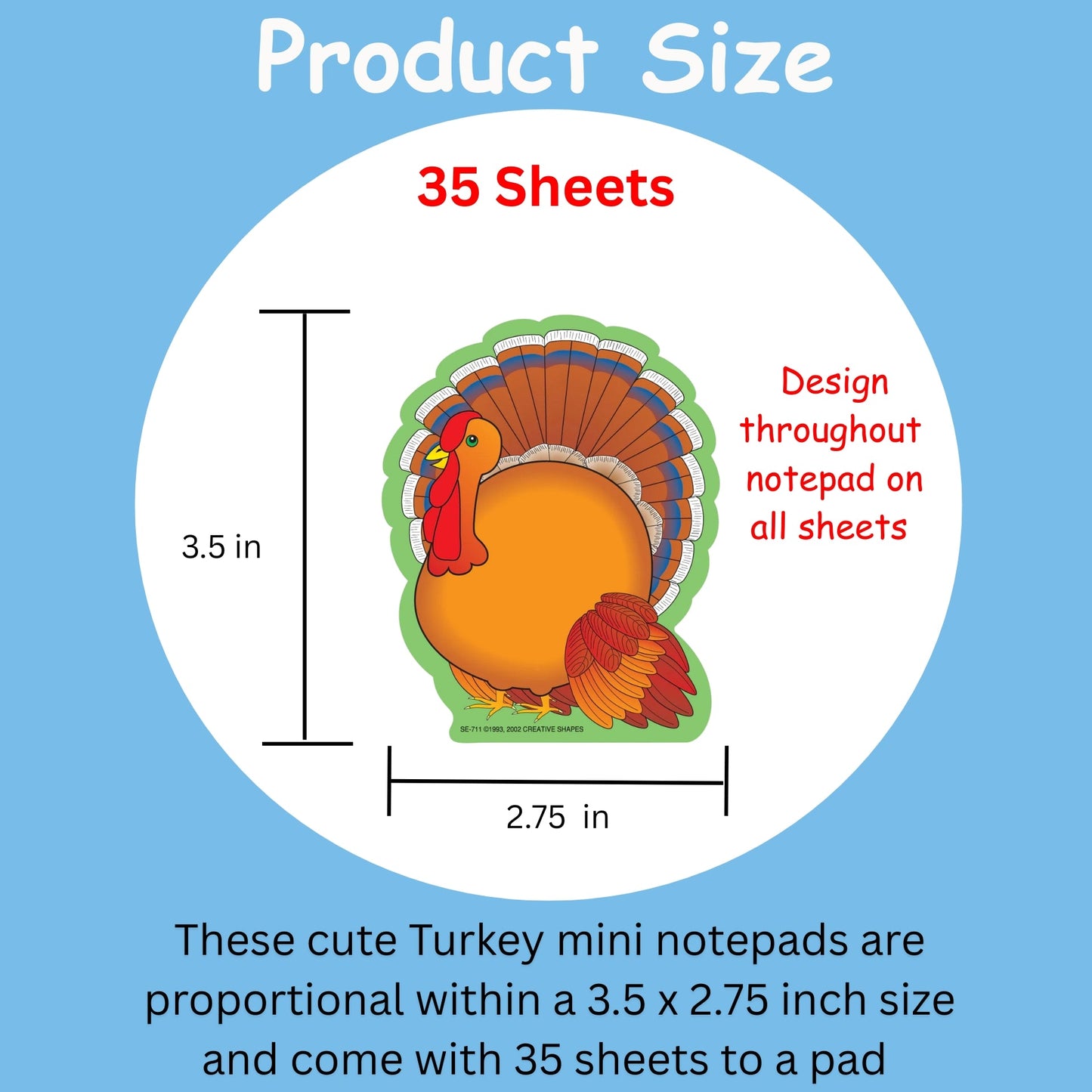 SHAPES ETC. Mini Notepad - Turkey