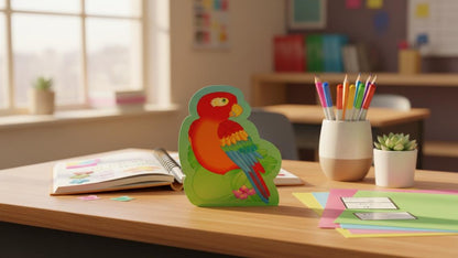 SHAPES ETC. Mini Notepad - Parrot