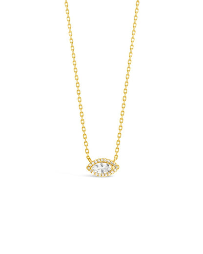Jamie CZ Evil Eye Pendant Necklace
