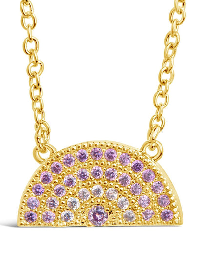 Rainbow CZ Pendant Necklace