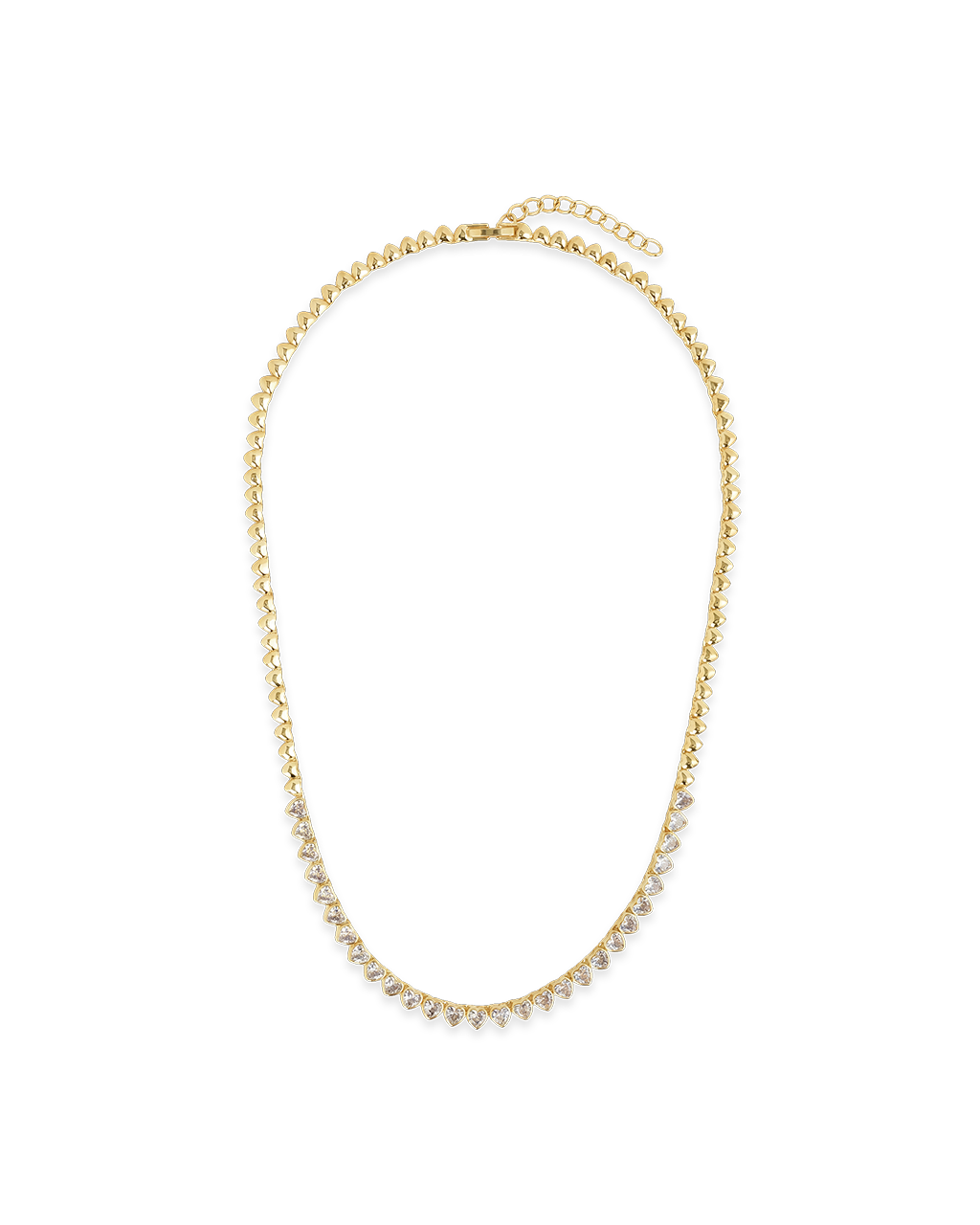 Stephanie Heart CZ Tennis Necklace
