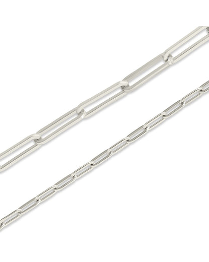 Sterling Silver Paperclip Chain Necklace