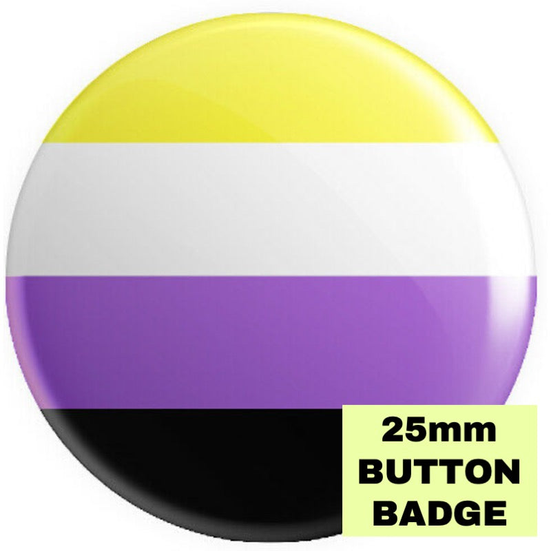 Non-Binary Flag Button Badge