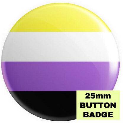 Non-Binary Flag Button Badge