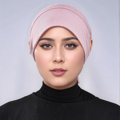 Mercerized Cotton Tie-Back Under Cap with Ear Openings(MH204)
