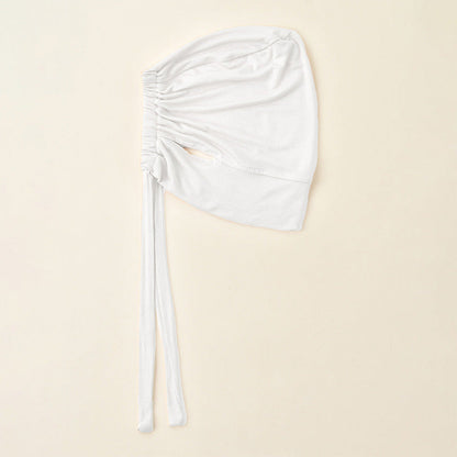 Mercerized Cotton Tie-Back Under Cap with Ear Openings(MH204)
