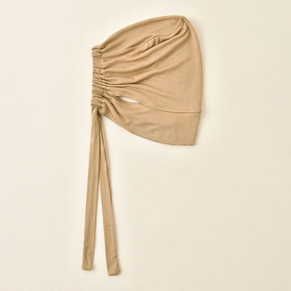 Mercerized Cotton Tie-Back Under Cap with Ear Openings(MH204)
