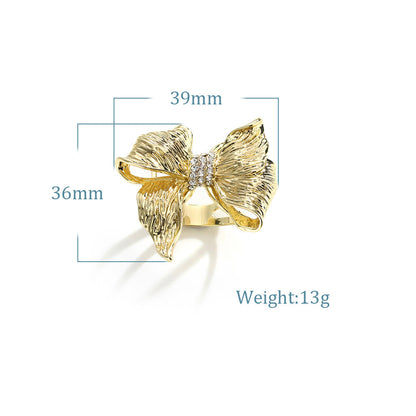 Versatile Accent Embroidered Bow Hijab Ring (MAC340)
