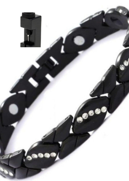 MAC083 Leaf Brushed Creative Magnet Bracelet