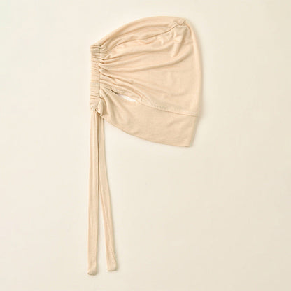 Mercerized Cotton Tie-Back Under Cap with Ear Openings(MH204)