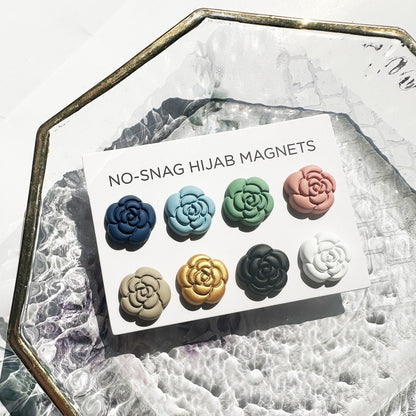 ‌ Secure Elegance Camellia Magnetic Hijab & Scarf Pin (MAC342)