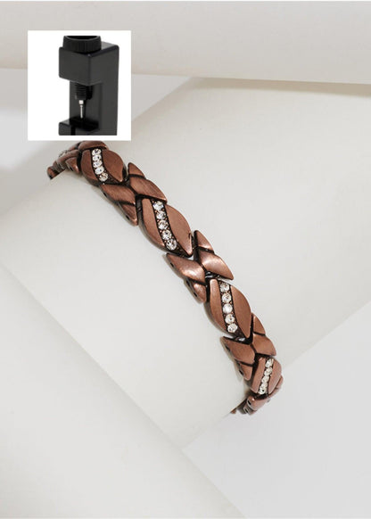 MAC083 Leaf Brushed Creative Magnet Bracelet