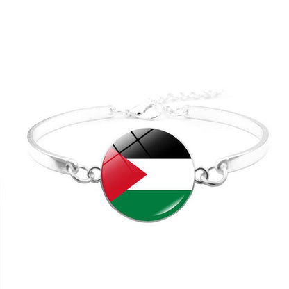 Free Palestine Bracelet | Palestinian Flag Keffiyeh Bracelet (MAC081)