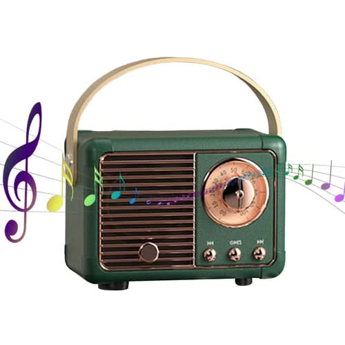 Bluetooth Compact Retro Speakers with Radio - TrendDora