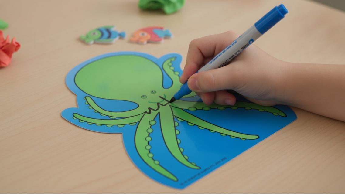 SHAPES ETC.   Notepad - Octopus