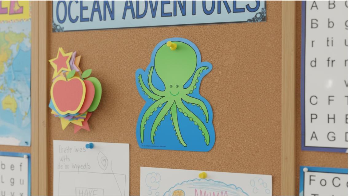 SHAPES ETC.   Notepad - Octopus