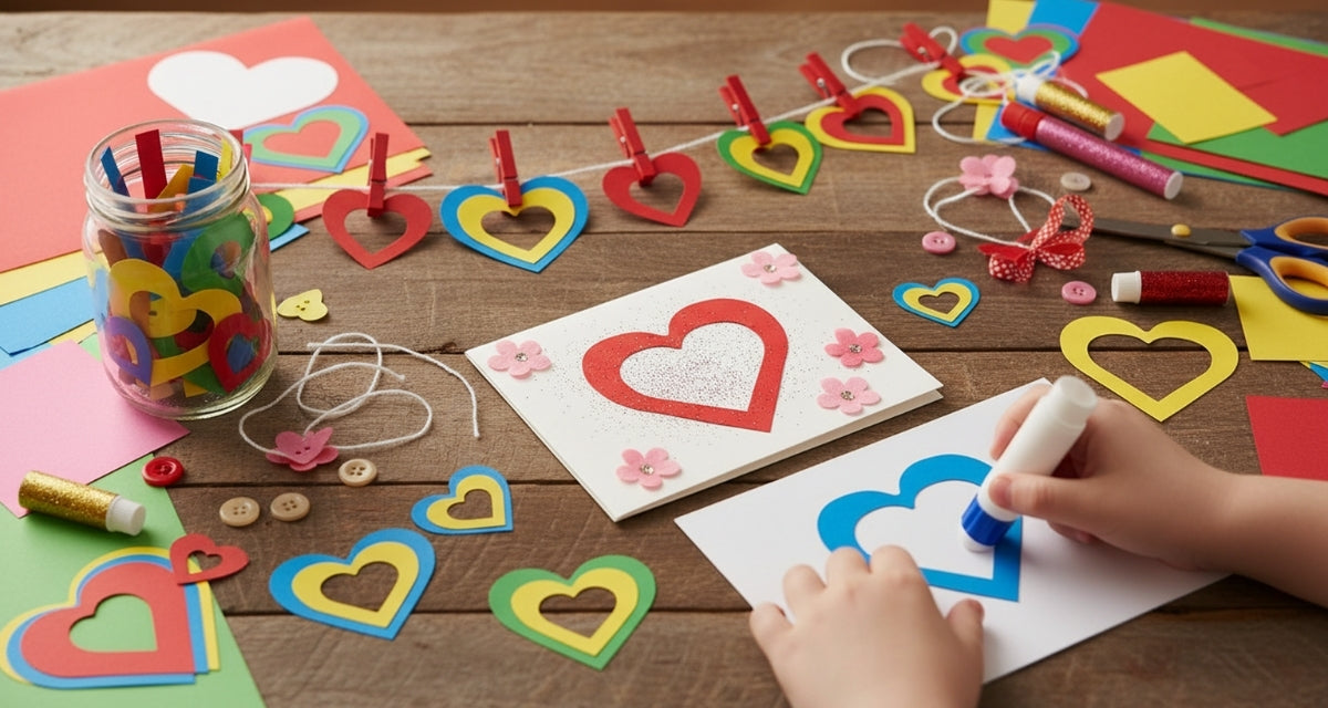 SHAPES ETC. Heart Marble Assorted Color Creative Cut-Outs, 5.5"