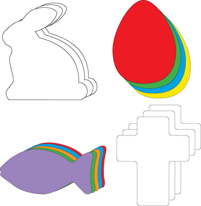 SHAPES ETC. Large Cut-Out Set - Palm Sunday