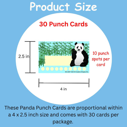 SHAPES ETC. Incentive Punch Cards - Panda