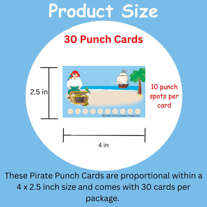 SHAPES ETC. Incentive Punch Cards - Pirates