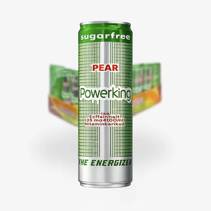 Powerking Sugar-Free Pear Energy Drink – Zero Sugar Imported Energy Drink from Sweden