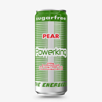 Powerking Sugar-Free Pear Energy Drink – Zero Sugar Imported Energy Drink from Sweden