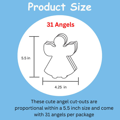 SHAPES ETC. Large Single Color Cut-Out - Angel