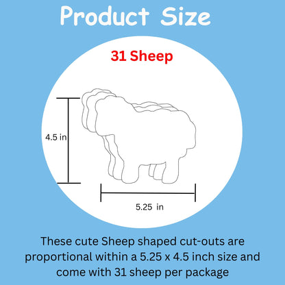 SHAPES ETC. Sheep Single Color Creative Cut-Outs- 5.5"