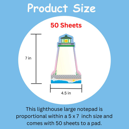 SHAPES ETC.  Large Notepad - Lighthouse