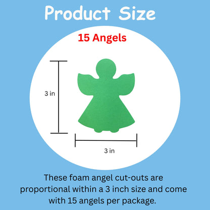 SHAPES ETC. Small Assorted Color Creative Foam Cut-Outs - Angel