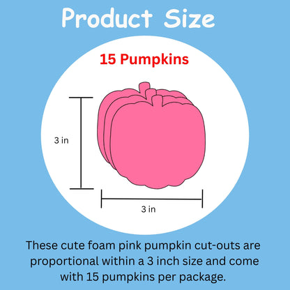 SHAPES ETC. Small Single Color Creative Foam Cut-Outs - Pretty in Pink-O-Ween Pumpkin