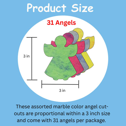 SHAPES ETC.  Angel Cut-Out - Small Marble Assorted