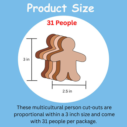 SHAPES ETC. Person Multicultural Creative Cut-Outs- 3”
